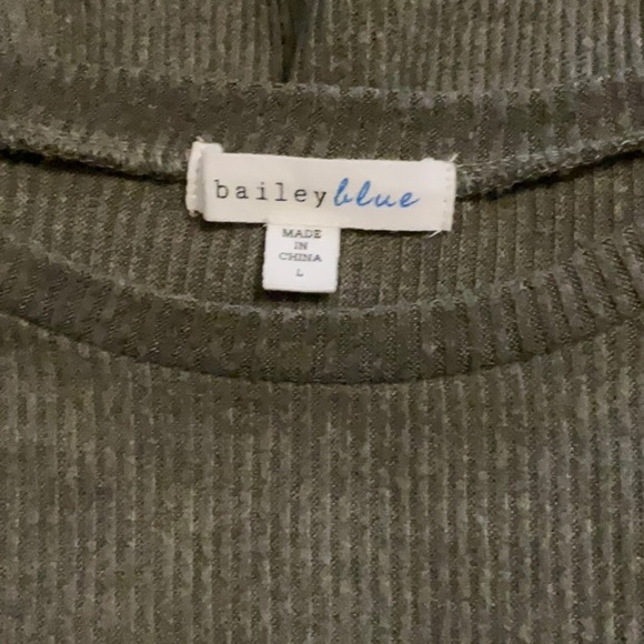 Green Ribbed Bailey Blue Dress - Size Large - Picture 5 of 5